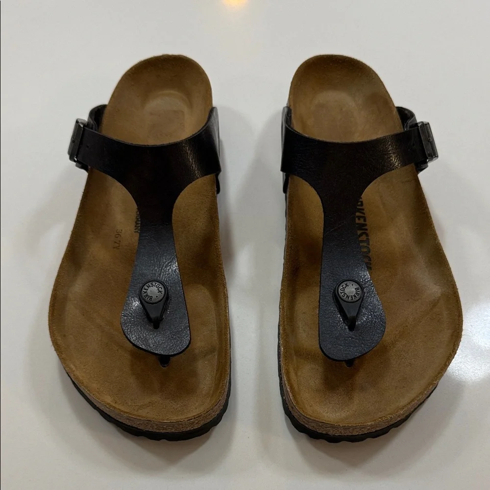 Birkenstock Thong Sandal w/ Buckle, Dark Brown Women’s Sandals - Picture 4 of 4